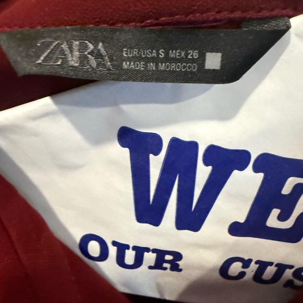 Zara Deep Red Jacket - Picture 2 of 3